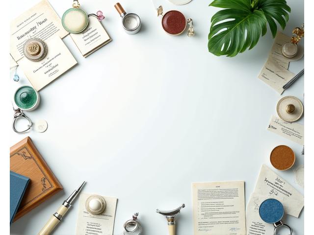 Group of diverse medical and wellness certifications and awards displayed professionally