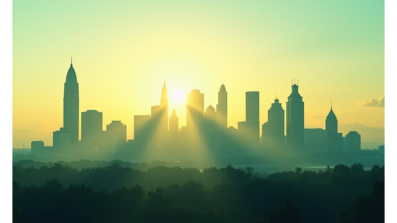 Atlanta skyline at dawn, symbolizing growth and new beginnings in wellness