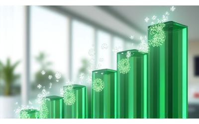 A bar chart showing increased productivity and reduced stress, representing return on investment
