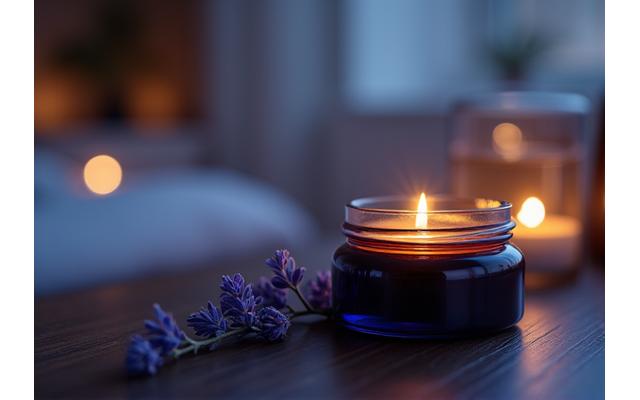 Moonlit serene scene with soft focus on a night cream jar, representing evening renewal.